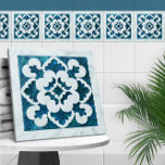 Marokkaanse Quatrefoil Abalone Shell en wit marmer Tegeltje<br><div class="desc">Marokkaanse Quatrefoil Abalone Shell en wit marmer</div>
