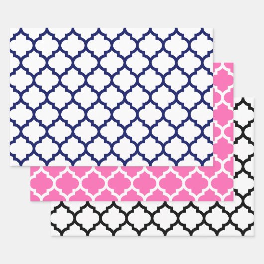 Marokkaanse Quatrefoil DIY Kleuren Inpakpapier Vel (Set)