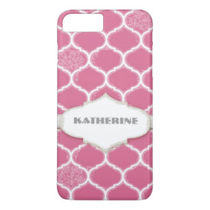 Marokkaanse Quatrefoil Trellis Antiqued Grunged St iPhone 8/7 Plus Hoesje