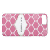 Marokkaanse Quatrefoil Trellis Antiqued Grunged St Case-Mate iPhone Case (Achterkant (Horizontaal))