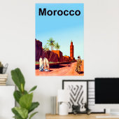 Marokkaanse reisposter poster (Thuiskantoor)