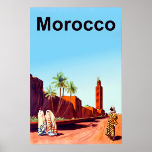 Marokkaanse reisposter poster