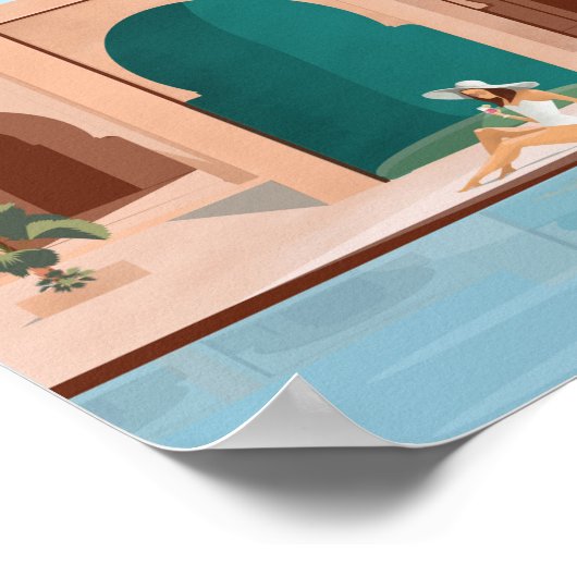 Marokkaanse reisposter poster (Hoek)