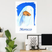 Marokkaanse reisposter poster (Thuiskantoor)