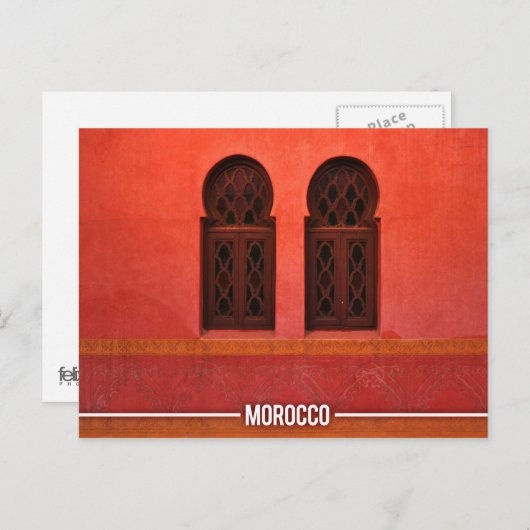 Marokkaanse Riad, Marrakesh Marokko Briefkaart (Voorkant / Achterkant)