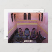 Marokkaanse Riad, Marrakesh Marokko Briefkaart (Voorkant / Achterkant)