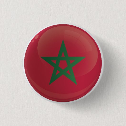Marokkaanse ringicopvlag ronde button 3,2 cm (Voorkant)