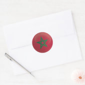 Marokkaanse ringicopvlag ronde sticker (Envelop)
