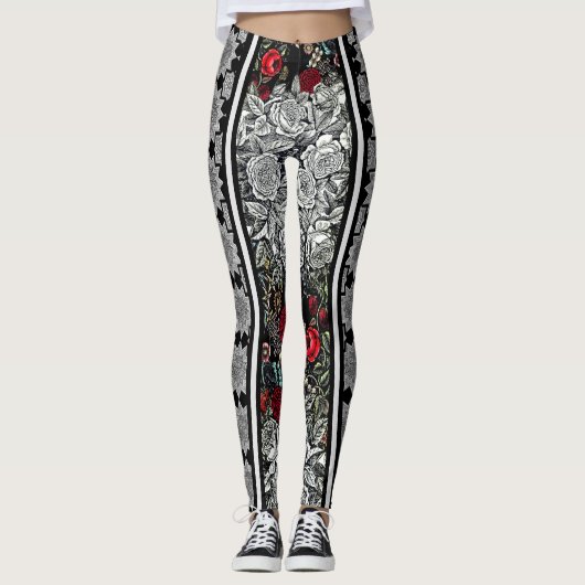  Marokkaanse Roos Leggings (Voorkant)