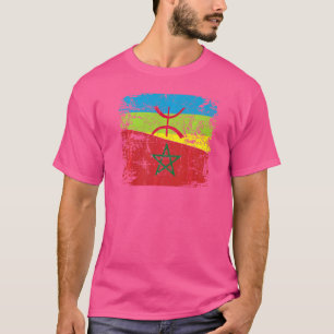 Marokkaanse roots Half Amazigh vlag Trotse Marokka T-shirt