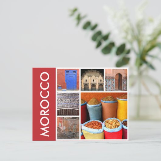 marokkaanse scènes briefkaart (Staand voorkant)