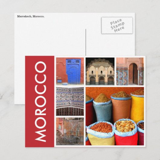 marokkaanse scènes briefkaart (Voorkant / Achterkant)