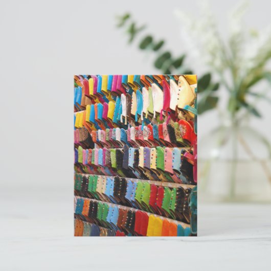 Marokkaanse schoenen briefkaart (Staand voorkant)