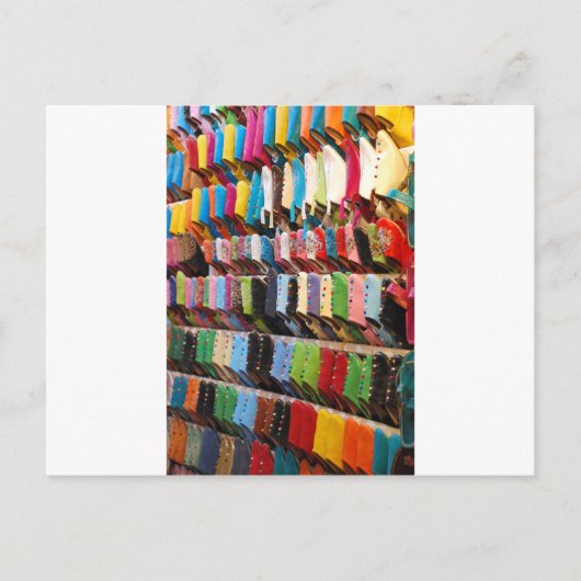 Marokkaanse schoenen briefkaart (Voorkant)