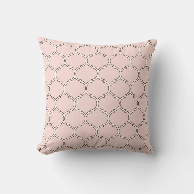 Marokkaanse Shabby Chic Pink Pillow Kussen (Voorkant)