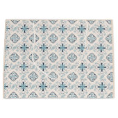 Marokkaanse sierblauwe crème etnisch gesticht in O Groot Cadeauzakje (Voorkant)