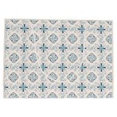 Marokkaanse sierblauwe crème etnisch gesticht in O Groot Cadeauzakje (Achterkant)