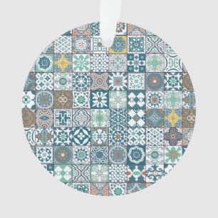 Marokkaanse sinaasappel-kalkturkooi ornament