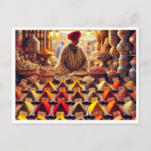 Marokkaanse specerijenverkoper in Marrakech Briefkaart (Voorkant)
