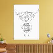 Marokkaanse stampers Berber 1 Canvas Afdruk (Insitu (Woonkamer))