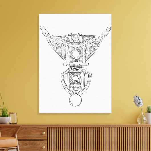 Marokkaanse stampers Berber 1 Canvas Afdruk (Insitu (Woonkamer))