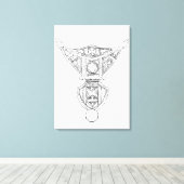 Marokkaanse stampers Berber 1 Canvas Afdruk (Insitu (Houten vloer))