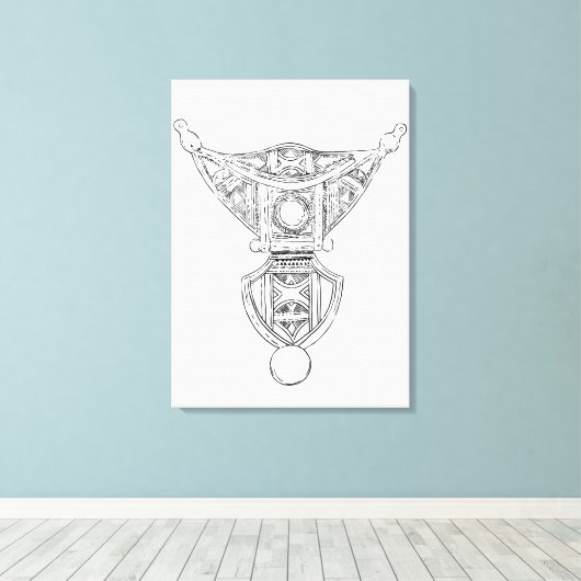 Marokkaanse stampers Berber 1 Canvas Afdruk (Insitu (Houten vloer))