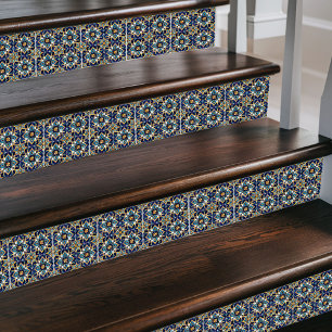 Marokkaanse Starburst Patroon, Blauw & Goud Decora Tegeltje