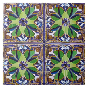 Marokkaanse stijl gesimuleerd mozaïek blauw en gro tegeltje