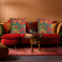 Marokkaanse stijl goud rood oranje turquoise blauw