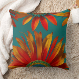 Marokkaanse stijl goud rood oranje turquoise groen kussen