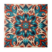 Marokkaanse stijl Mandala Mediterraan Tegeltje (Voorkant)