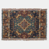 Marokkaanse stijl rood blauw deken (Voorkant)