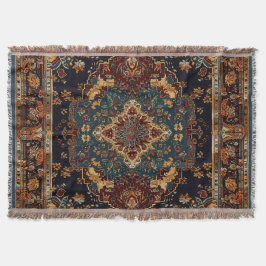 Marokkaanse stijl rood blauw deken