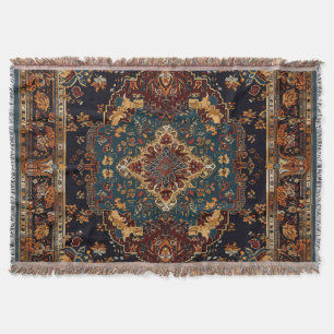 Marokkaanse stijl rood blauw deken