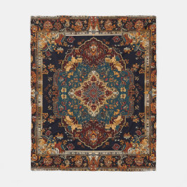 Marokkaanse stijl rood blauw fleece deken