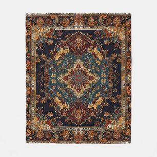 Marokkaanse stijl rood blauw fleece deken