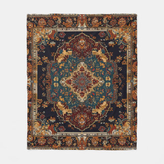 Marokkaanse stijl rood blauw fleece deken