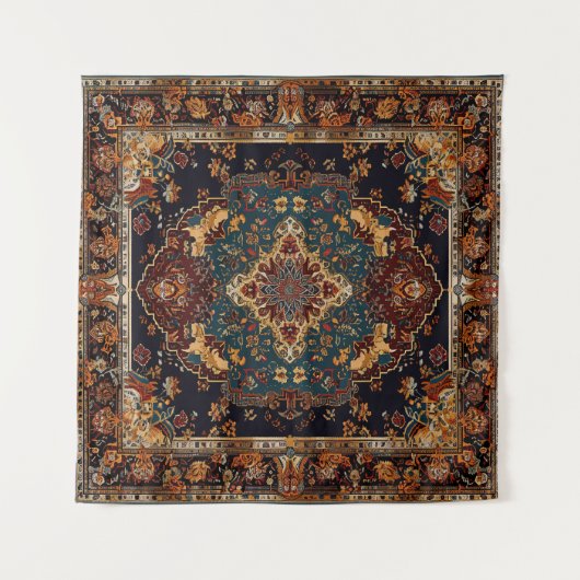 Marokkaanse stijl rood blauw wandkleed (Voorkant (horizontaal))