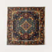 Marokkaanse stijl rood blauw wandkleed (Voorkant)