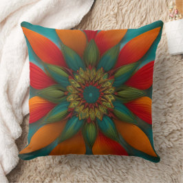 Marokkaanse stijl rood oranje turquoise blauw groe kussen