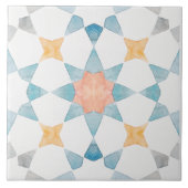 Marokkaanse stijl tegel in blauw en grijs tegeltje (Voorkant)