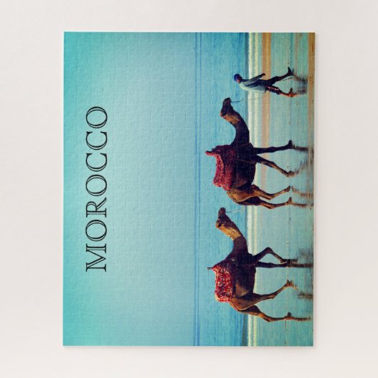 marokkaanse strandkamelen legpuzzel (Verticaal)