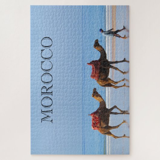 marokkaanse strandkamelen legpuzzel (Verticaal)