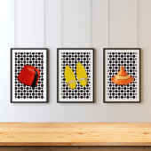 Marokkaanse Tagine Pot met Geometrisch Patroon Poster