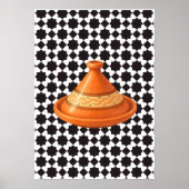 Marokkaanse Tagine Pot met Geometrisch Patroon Poster (Voorkant)