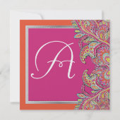 Marokkaanse tangerine- en Fuchsia-weddenschappen Kaart (Achterkant)