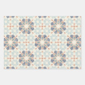 Marokkaanse tegel - 3 kleuren inpakpapier vel (Voorkant 2)