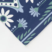 Marokkaanse tegel arabesque ogee vivid blauw fleece deken (Hoek)