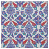 Marokkaanse Tegel Boho Blue Pattern Cotton Fabric Stof (Swatch)